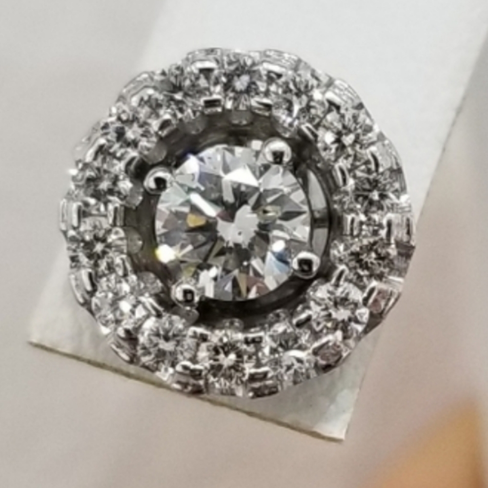 🎁 GIA certified Natural 2 CARATS diamond studs with jacket